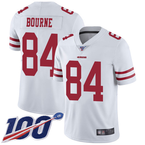 San Francisco 49ers Limited White Men Kendrick Bourne Road NFL Jersey 84 100th Season Vapor Untouchable